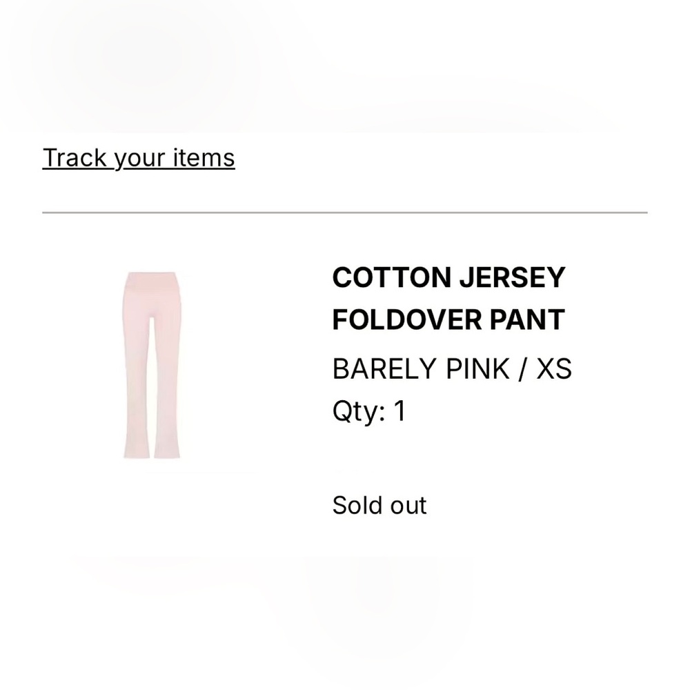 SKIMS cotton Jersey Foldover Pants Pink New size XS